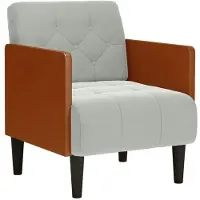 vidaXL Fauteuil met armleuningen Lichtgrijs 55 cm Fluweel