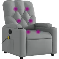 vidaXL Massagestoel met lichtgrijze stof