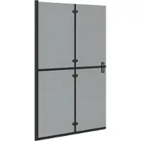 vidaXL Inloopdouche wand Zwart 120 x 6,5 x 190 cm