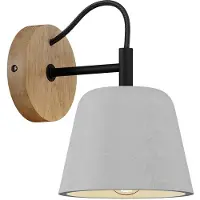 LUCANDE Wandlampe , Kalinda, dimbare, Grijs, Woonkamer, Beton, Scandinavisch