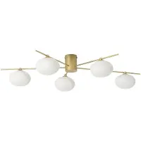 LINDBY Plafondlamp , Valisa, dimbare, Goud / Messing, Woonkamer, Glas