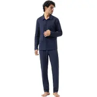 Mey Pyjama Serie Pure Night Yacht Blue | Maat L