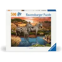 Ravensburger Legpuzzel Zebra's Bij de Drinkplaats, 500 stukjes