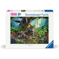 Ravensburger puzzel Familie Wolf in het Bos - 1000 stukjes dieren.