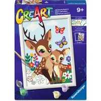 Ravensburger - CreArt Junior - Vrolijke Herten - Creativiteit, Verfproducten - Schilderen op Nummer