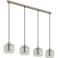 Globo 4-lichts hanglamp Alfred zand bruin