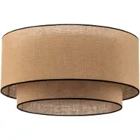 Euluna Plafondlamp , Boho jute & black, dimbare, Roestbruin, Woonkamer, Stof, Boho