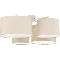 Euluna Plafondlamp , Lodge, dimbare, Beige, Woonkamer, Stof, Modern