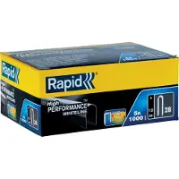 Rapid Nr. 28 kabelnieten wit 10 mm, 5x1.000 stuks - 11893511 - 11893511