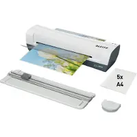 Leitz iLAM Home 4-in-1 A4 lamineerset met rolsnijmachine en hoekafronder - incl. hoezen