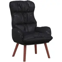 vidaXL Fauteuil Zwart 69 x 74 x 93 cm Kunstleer