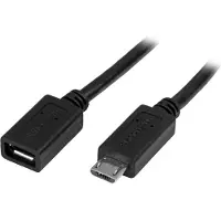StarTech.com Micro USB verlengkabel - USB Micro B naar Micro B verlenging - Micro USB verlenger - M/V - 50 cm - Zwart