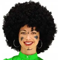 Smiffys Pietenpruik - zwart - krullen - sint en piet - sinterklaas - dames/heren