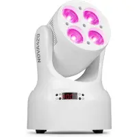 Beamz NOVA420-WH wash moving head - Met 4x 20W RGBW LED's - Wit