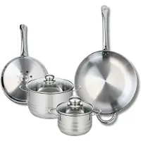 Elo Set van 2 Koekenpannen 24 en 32 cm en 2 Kookpotten 16 en 20 cm Elo Profi Brillant