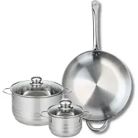 Elo Set van 1 Koekenpan 32 cm en 2 braadpannen 14 en 20 cm Elo Profi Brillant