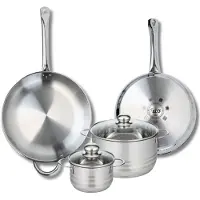 Elo Set van 2 Koekenpannen 28 en 32 cm en 2 kookpotten 14 en 20 cm Elo Profi Brillant