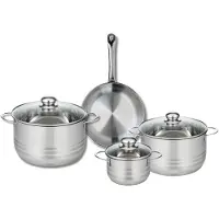 Elo Set van 1 Koekenpan 24 cm en 3 kookpotten 14, 20 en 24 cm Elo Profi Brillant