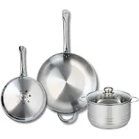 Elo Set van 2 Koekenpannen 24 en 32 cm en 1 braadpan 20 cm Elo Profi Brillant