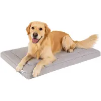 Petsona Hondenbed Hondenkussen Antislip Onderkant Wasbare Hoes, Grijs, XL
