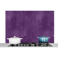 KitchenYeah Spatscherm Keuken - Kookplaat Achterwand - Spatwand Fornuis - 120x80 cm - Verf - Paars - Patronen - Aluminium - Wanddecoratie - Muurbeschermer - Hittebestendig
