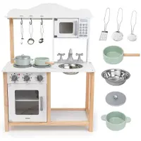 Mamabrum Houten kinderkeuken - Magnetron Oven Gootsteen Accessoires