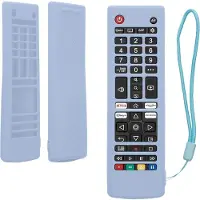 Kwmobile hoes geschikt voor LG Smart TV AKB - Siliconen anti-slip hoes voor afstandsbediening in blauw