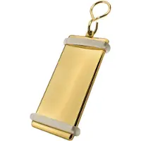 Combicraft blanco messing hotel sleutelhanger Montparnasse 33x77mm - per 2 stuks