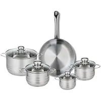 Elo Set van 1 Koekenpan 28 cm en 4 kookpotten 12, 14, 16 en 20 cm Elo Profi Brillant