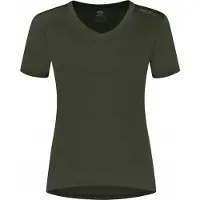 Rogelli Promo Hardloopshirt Dames - Korte Mouwen - Legergroen - XL