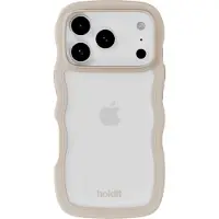 Holdit Wavy Case voor de Apple iPhone 17 Pro Max - Transparent / Light Beige
