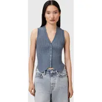 AllSaints Cruz Waistcoat Flint Grey Maat: L | Gilets Outlet | Dames | Grijs