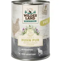 Wildes Land 6 x 400 g Kip PUR met saffloerolie Wildes Land Adult Cat natvoer voor katten