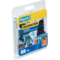 Rapid Lijmpatronen gekleurd | Glitter rood, groen en blauw | 7 mm x 90 mm | 36 stuks | Blister - 5001424