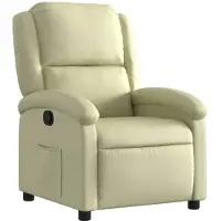 vidaXL Relaxfauteuil crèmekleurig echt leer