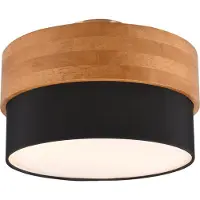 TRIO Plafondlamp Seasons, dimbaar, hout licht, Woon-/ Eetkamer, Hout, plafondlamp hout
