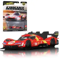 Hot Wheels Premium Car Culture 1:64 schaal gegoten Ferrari 499P verzamelvoertuig met echte rijdersbanden en metalen/metalen carrosserie en chassi