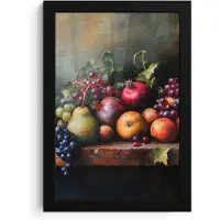 PosterMonkey Poster in lijst - Fotolijst 20x30 cm - Posters - Rustiek - Stilleven - Fruit - Posterlijst zwart - Decoratie - Wanddecoratie woonkamer - Muurdecoratie slaapkamer