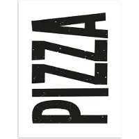 PosterMonkey Poster 120x160 cm - Pizza - Japandi - Decoratie - Vintage - Posters - Wanddecoratie keuken - Muurdecoratie woonkamer - Decoratieve accessoires - Kamer muur decoratie