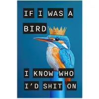 PosterMonkey Poster 80x120 cm - Vogel - Decoratie - Ijsvogel - Blauw - Posters - Kamer decoratie - Wanddecoratie woonkamer - Muurdecoratie slaapkamer