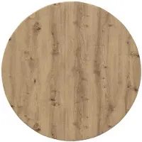 vidaXL Tafelblad Ø 80 x 1,5 cm Rond Bewerkt hout Artisanaal eiken