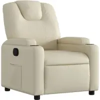 vidaXL Relaxfauteuil Crème Kunstleer