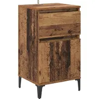 vidaXL Nachtkastje Oudhout 40 x 35 x 70 cm Bewerkt hout