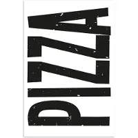 PosterMonkey Poster 120x180 cm - Pizza - Japandi - Decoratie - Vintage - Posters - Wanddecoratie keuken - Muurdecoratie woonkamer - Decoratieve accessoires - Kamer muur decoratie