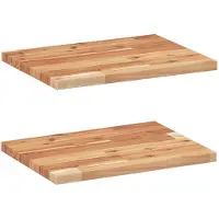 vidaXL Wandschappen 2 st zwevend olieafwerking 60x30x2 cm acaciahout