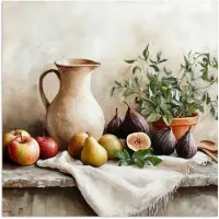 PosterMonkey Poster 30x30 cm - Fruit - Kruiden - Landelijk - Posters - Kamer decoratie - Wanddecoratie woonkamer - Muurdecoratie slaapkamer
