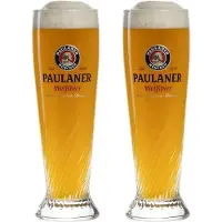 Paulaner Weizen Glazen 300 ml - Set van 2 - Klassiek Elegant Kristalglas - Slank Elegant Profiel - Perfect voor Speciaalbier Liefhebbers