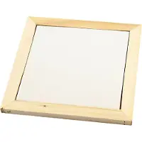 Packlinq Onderzetter met houten lijst, afm 15x15 cm, 10 stuk/ 1 doos
