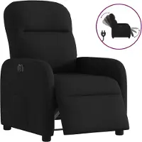 vidaXL Fauteuil verstelbaar elektrisch stof zwart