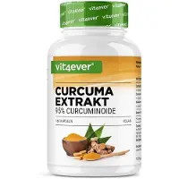 Vit4ever Curcuma / Kurkuma extract - 180 capsules - Premium: Met 98% extract - Curcumine gehalte per dagelijkse portie komt overeen met 17.150 mg kurkuma - Veganistisch -